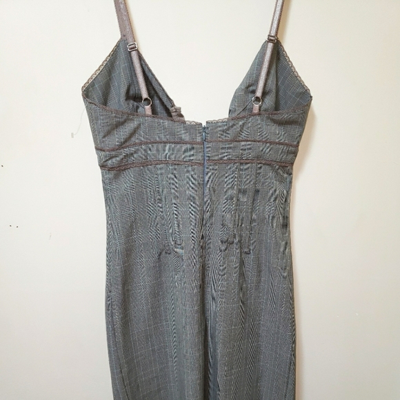 Dex Tweed Retro Dress Zipper Back Hooks Lace Adjustable Strap Knee High Spandex - Picture 2 of 9